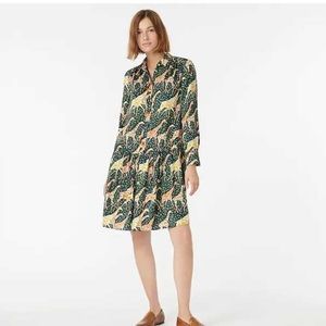 EUC J.Crew Shirtdress in giraffes XS